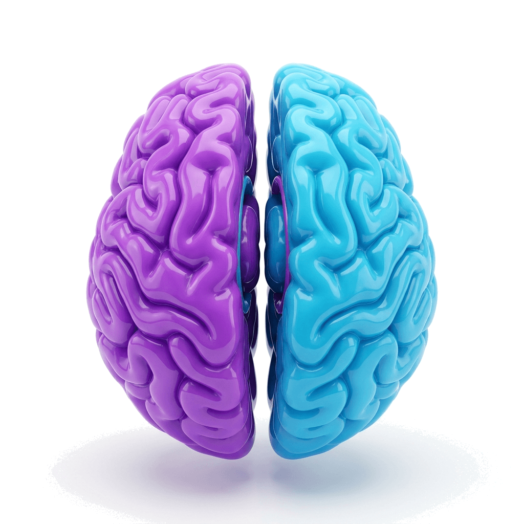 3D Dual Reading Pathways Brain