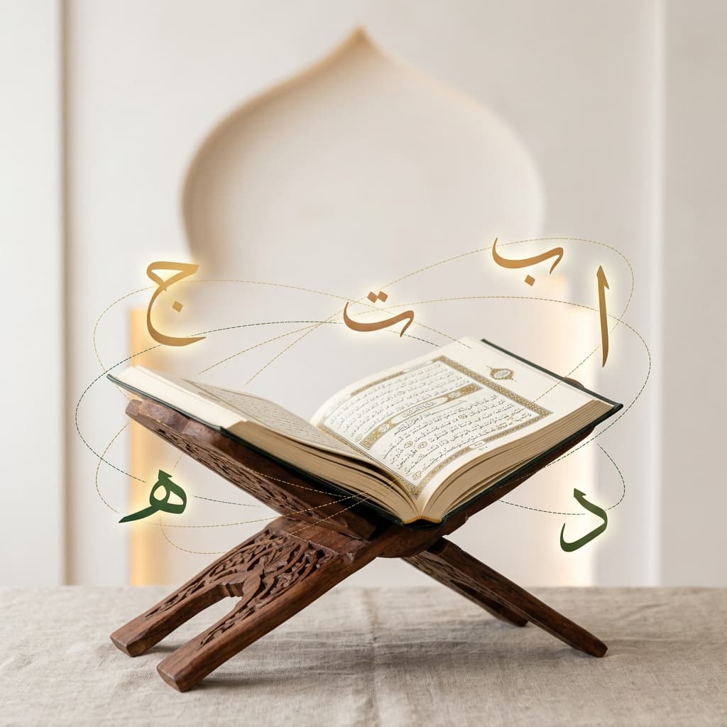 Holy Quran on wooden stand